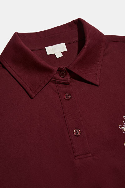 ÇİÇEK NAKIŞLI POLO YAKA TSHIRT 3