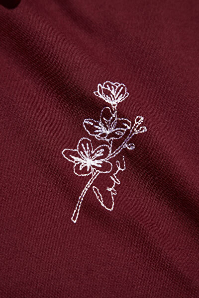 ÇİÇEK NAKIŞLI POLO YAKA TSHIRT 4
