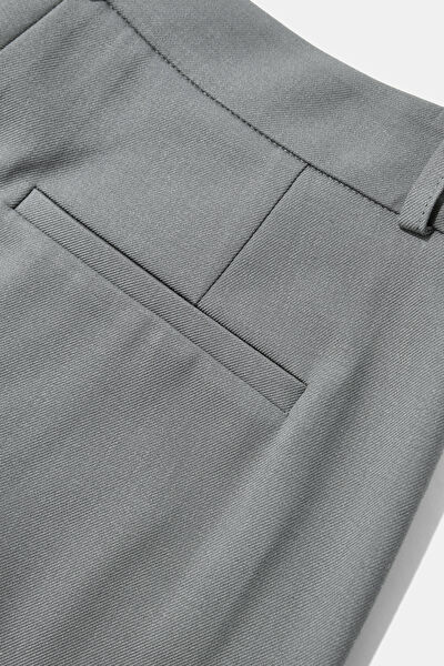 AÇIK HAKİ WIDE LEG PANTOLON 4