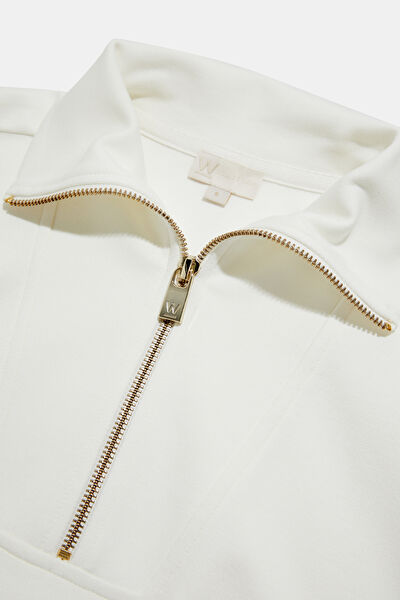 EKRU FERMUAR DETAYLI SWEATSHIRT 3