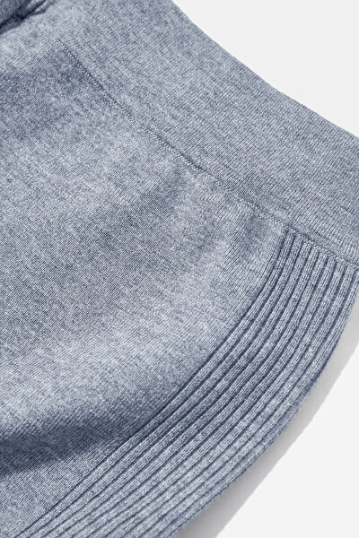 GRİ MELANJ WIDE LEG SPOR PANTOLON 7