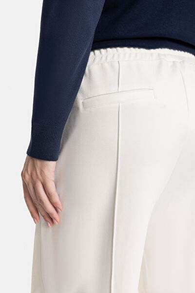 EKRU WIDE LEG SPOR PANTOLON 5