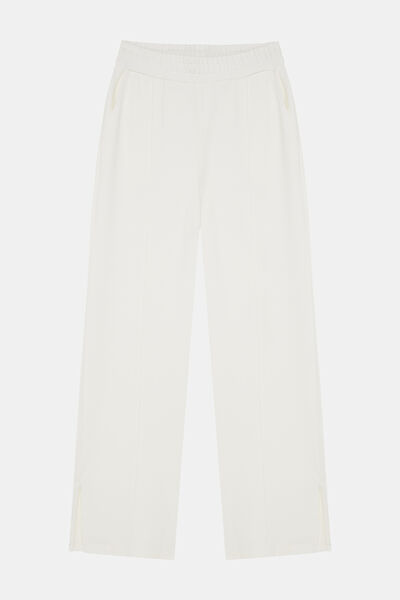 EKRU WIDE LEG SPOR PANTOLON 6
