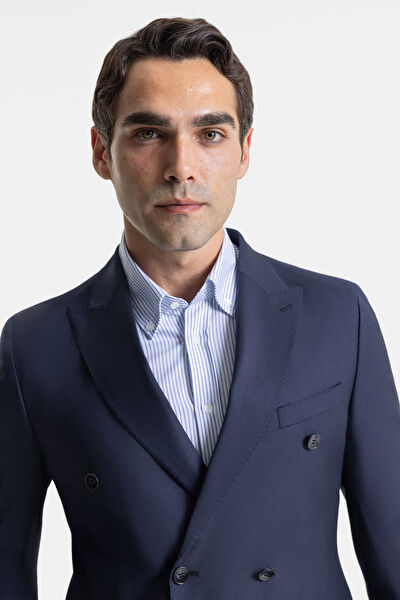 LACİVERT DÜĞMELİ TAKIM ELBİSE 3
