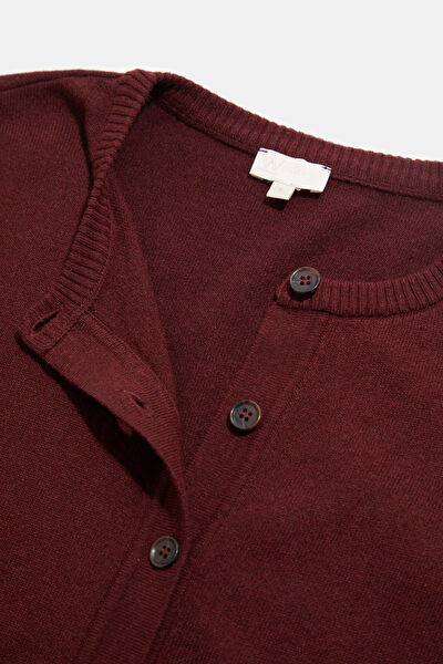 BORDO YÜN KAŞMİR KARIŞIMLI HIRKA 8