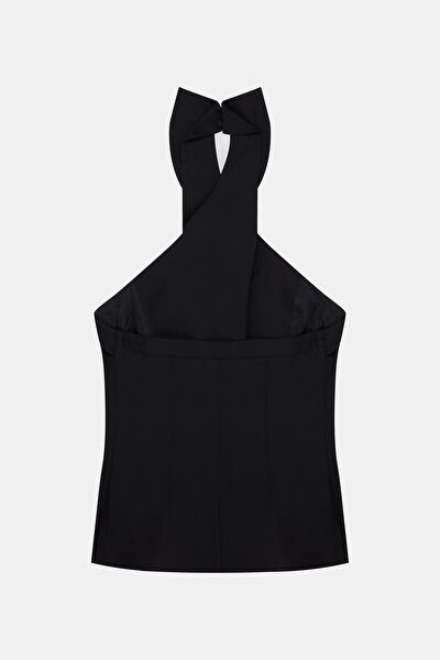 SİYAH HALTER YAKA YELEK 8
