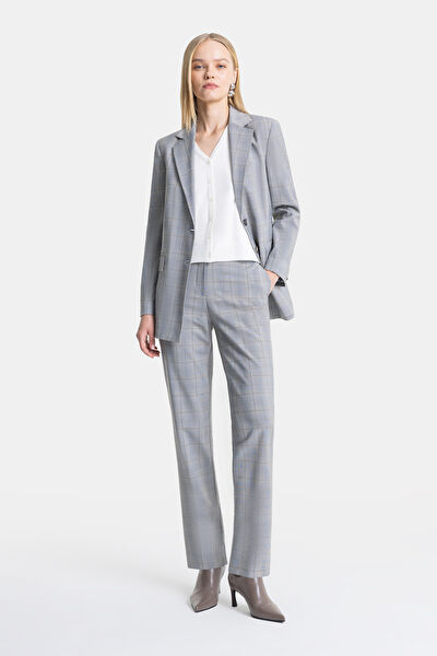 GRİ EKOSE YÜNLÜ BLAZER 5