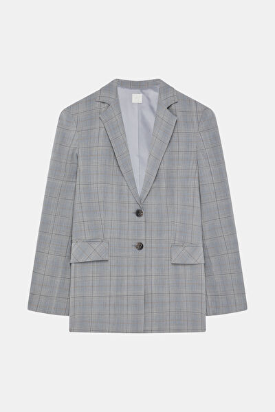 GRİ EKOSE YÜNLÜ BLAZER 6