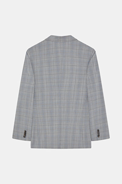 GRİ EKOSE YÜNLÜ BLAZER 7