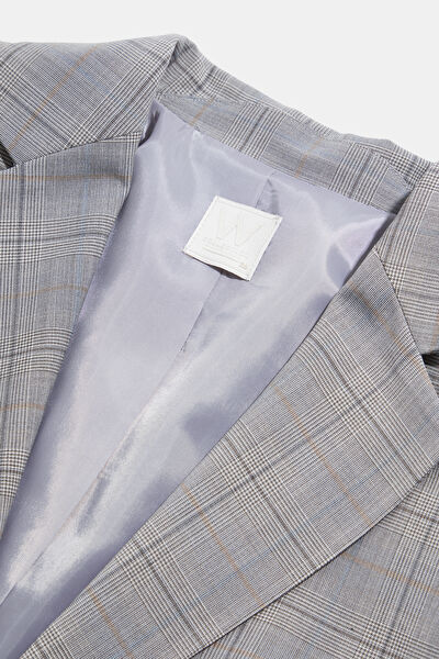GRİ EKOSE YÜNLÜ BLAZER 8