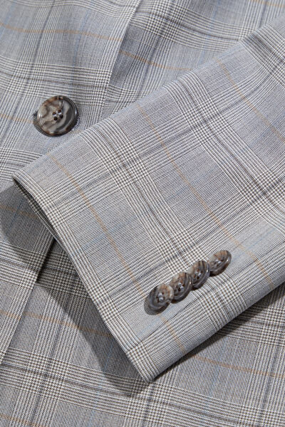GRİ EKOSE YÜNLÜ BLAZER 10