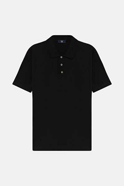 STANDART KALIP SİYAH POLO YAKA T-SHİRT 5
