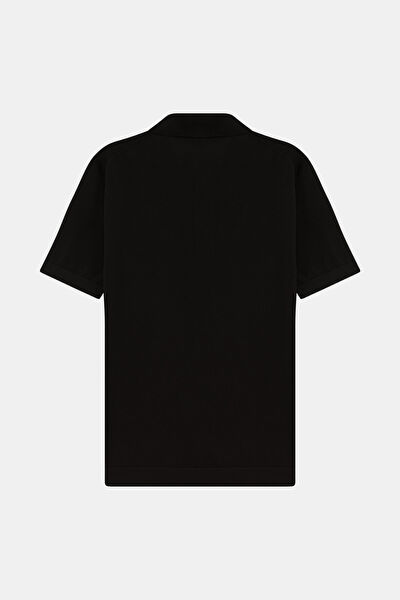 STANDART KALIP SİYAH POLO YAKA T-SHİRT 6