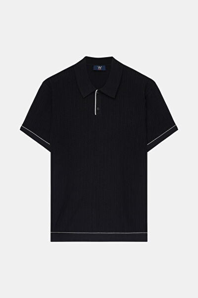 STANDART KALIP SİYAH POLO YAKA T-SHİRT 6