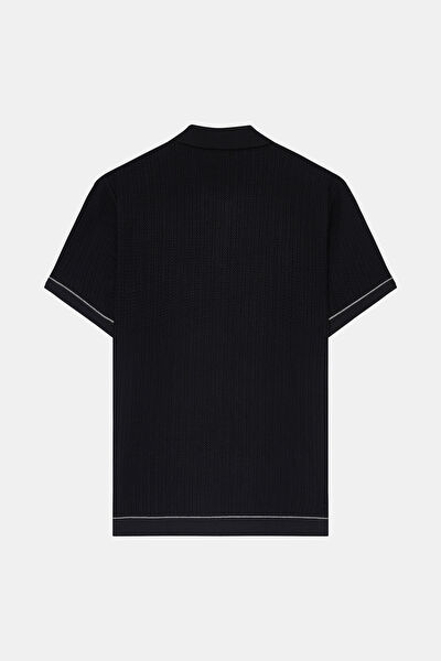 STANDART KALIP SİYAH POLO YAKA T-SHİRT 7
