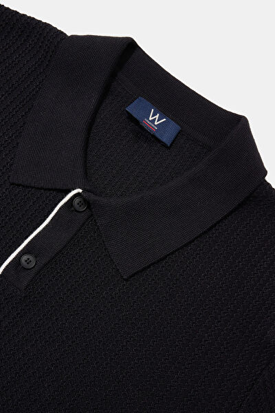 STANDART KALIP SİYAH POLO YAKA T-SHİRT 8