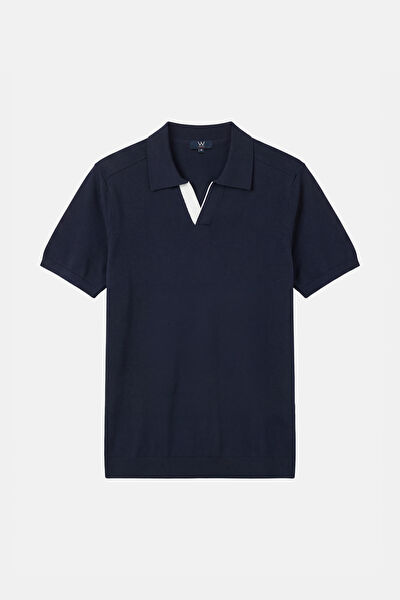 STANDART KALIP LACİVERT POLO YAKA T-SHİRT 4