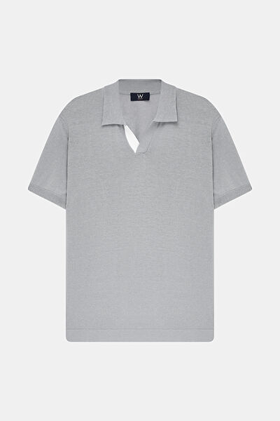 STANDART KALIP GRİ POLO YAKA T-SHİRT 6