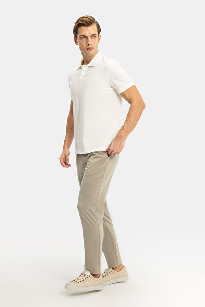 STANDART KALIP BEYAZ POLO YAKA T-SHİRT 6