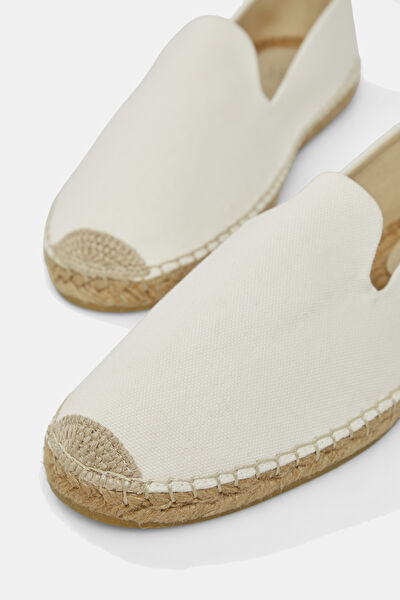 BEYAZ KADİFE ESPADRİL AYAKKABI 5