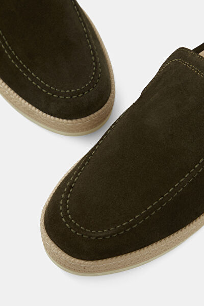 YEŞİL SÜET LOAFER AYAKKABI 4