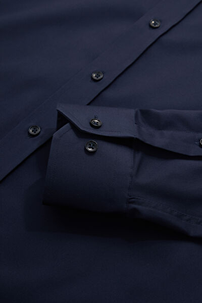 LACİVERT UZUN KOLLU CUSTOM FIT GÖMLEK 9