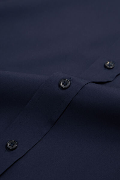 LACİVERT UZUN KOLLU CUSTOM FIT GÖMLEK 10