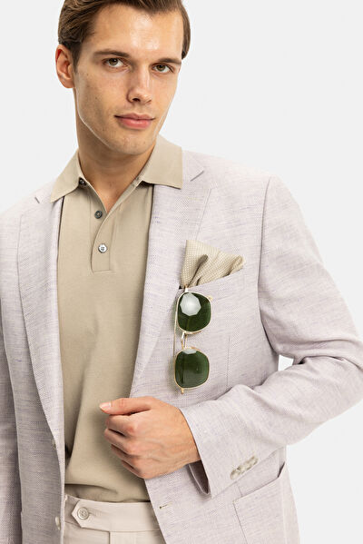 LİLA KETEN YÜN RELAX KALIP CEKET 3