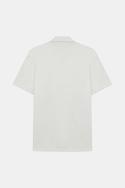BEYAZ KISA KOLLU REGULAR GÖMLEK 7