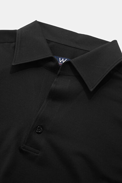 SİYAH KISA KOLLU POLO YAKA T-SHIRT 3