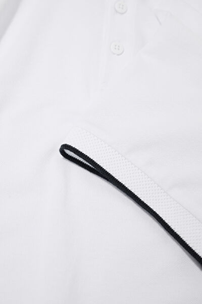 BEYAZ POLO YAKA T-SHİRT 4