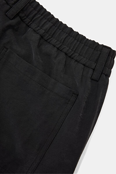 SİYAH VİSKOZ/POLYESTER BERMUDA 7