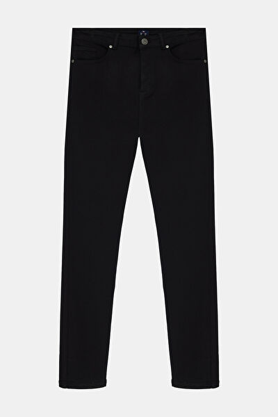 SİYAH BORU PAÇA BEŞ CEP JEAN PANTOLON 3
