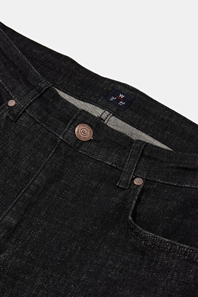 SİYAH BORU PAÇA BEŞ CEP JEAN PANTOLON 3