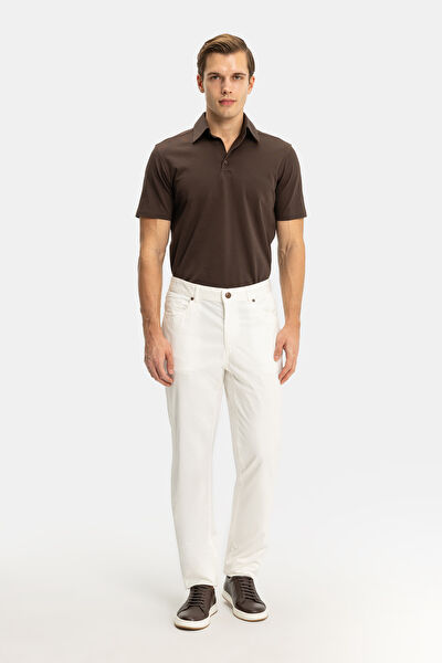 KAHVE KISA KOLLU POLO YAKA T-SHIRT 4