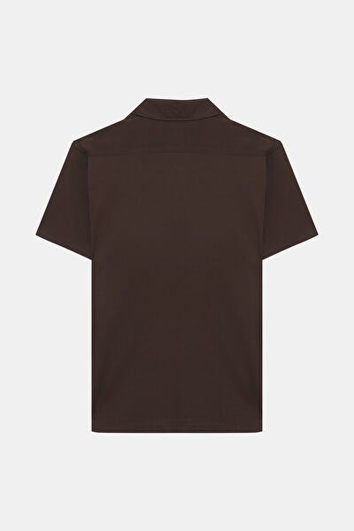 KAHVE KISA KOLLU POLO YAKA T-SHIRT 6