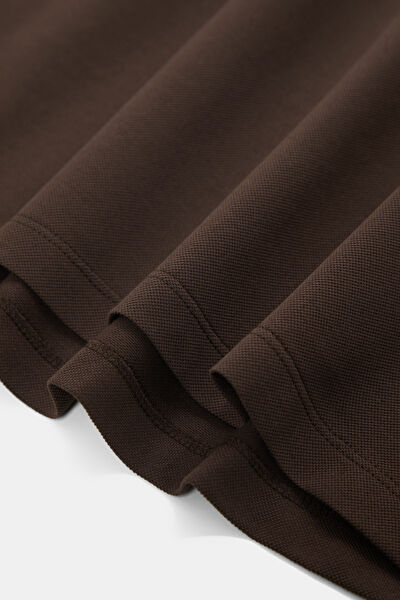 KAHVE KISA KOLLU POLO YAKA T-SHIRT 8