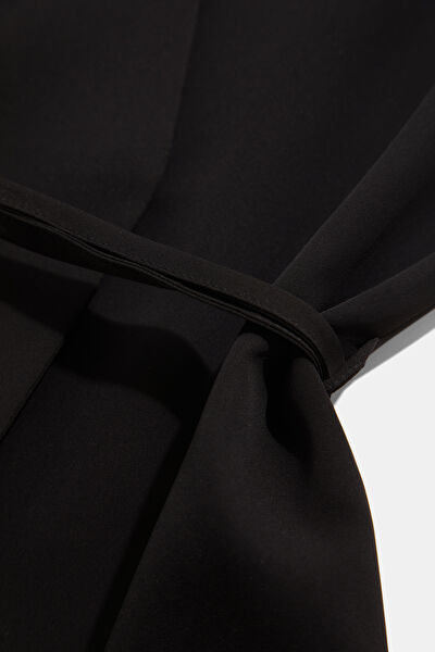 SİYAH STANDART KALIP POLYESTER BLUZ 8