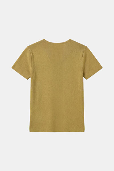 HAKİ STANDART KALIP VİSKOZ/POLYESTER BLUZ 7