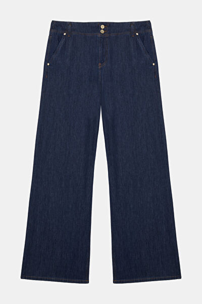 İNDİGO BOL PAÇA STANDART JEAN PANTOLON 4