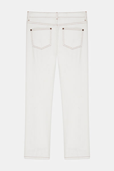 BEYAZ DAR PAÇA STANDART JEAN PANTOLON 6