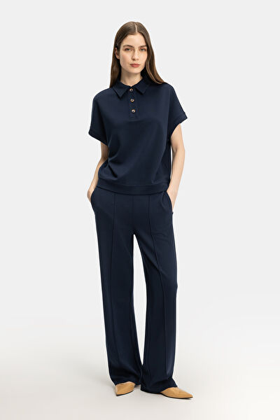 LACİVERT POLO YAKA SWEATSHIRT 4