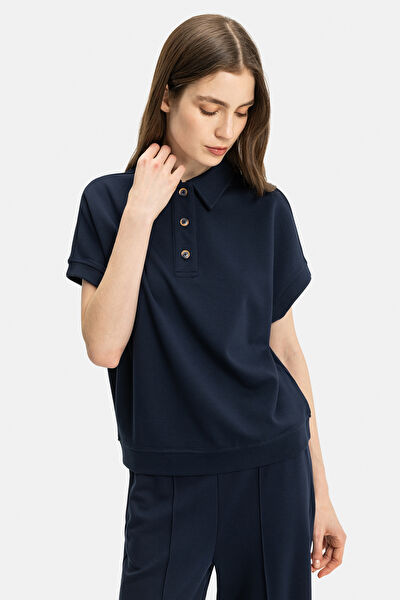 LACİVERT POLO YAKA SWEATSHIRT 5
