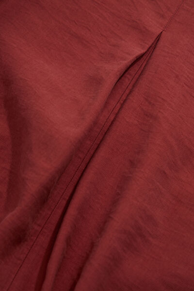 BORDO DÜZ MAXİ ELBİSE 8