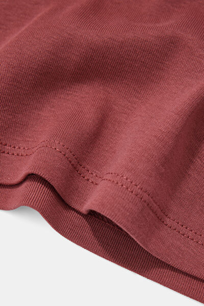 BORDO V YAKA T-SHİRT 4