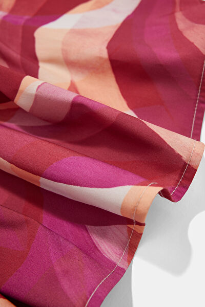 PEMBE DESENLİ MAXİ ELBİSE 8