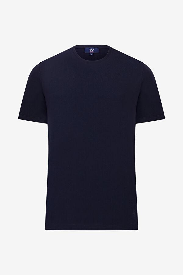 LACİVERT BİSİKLET YAKA T-SHIRT