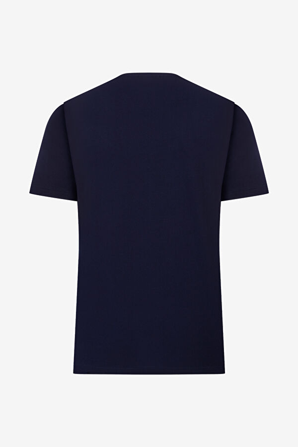 LACİVERT BİSİKLET YAKA T-SHIRT 2