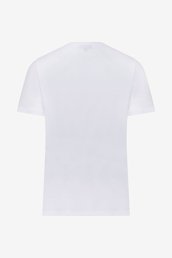 BEYAZ BİSİKLET YAKA T-SHIRT 2