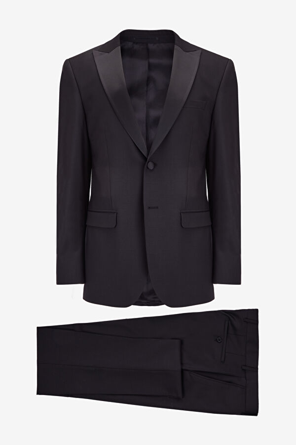 SİYAH PEAK LAPEL YAKA SMOKİN TAKIM